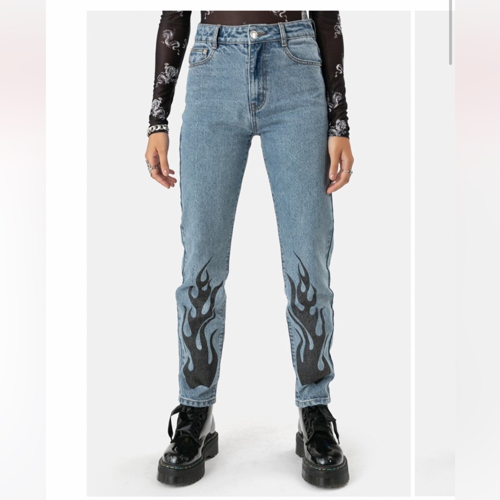 Adika Flame Print Jeans